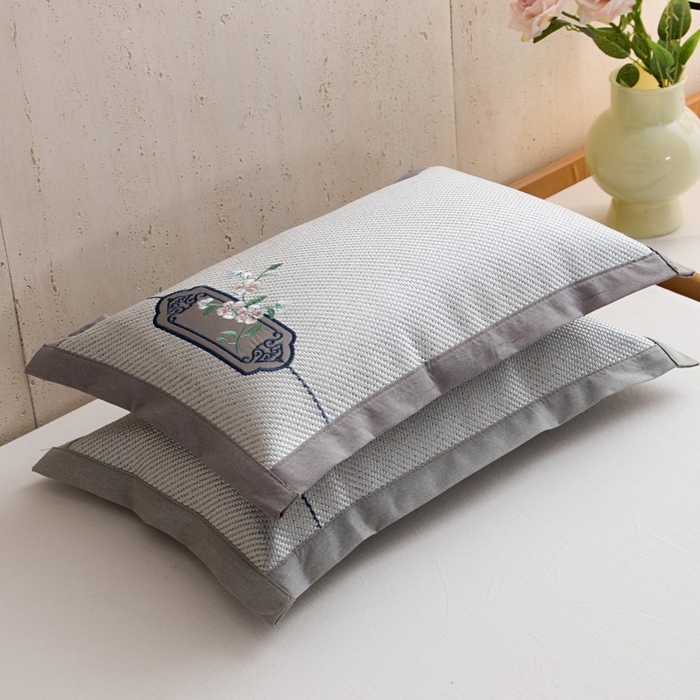 91家纺网 家纺一手货源 找家纺 （总）莉迪娅 2026新款荞麦壳枕头枕芯夏季凉席藤席枕头夏凉枕