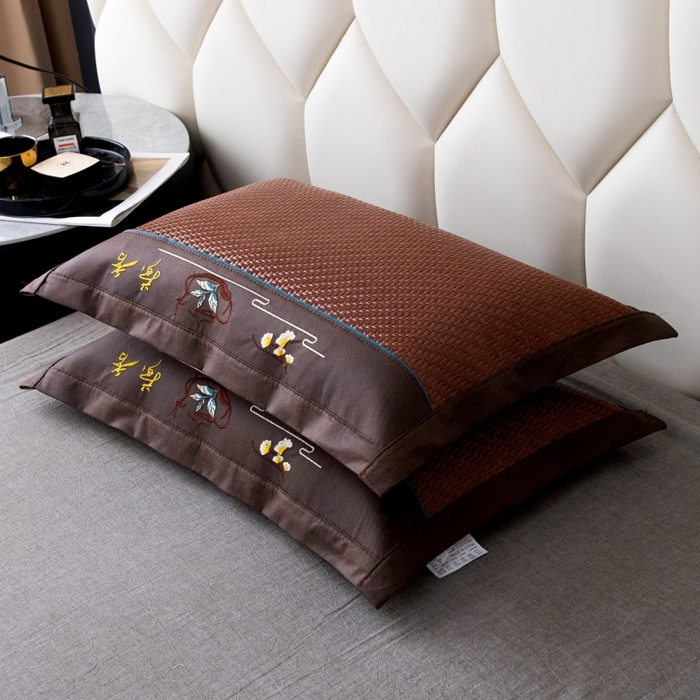 91家纺网 家纺一手货源 找家纺 （总）莉迪娅 2026新款荞麦壳枕头枕芯夏季凉席藤席枕头夏凉枕