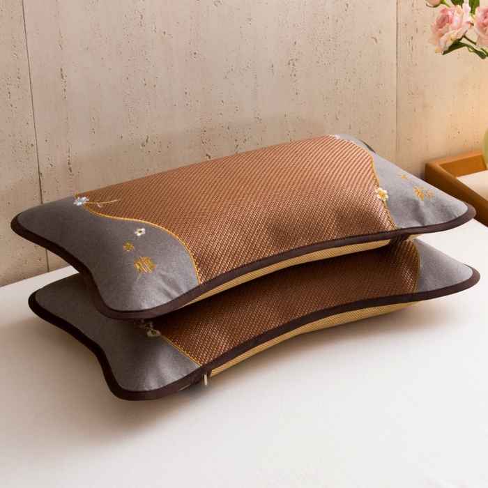 91家纺网 家纺一手货源 找家纺 （总）莉迪娅 2026新款荞麦壳枕头枕芯夏季凉席藤席枕头夏凉枕