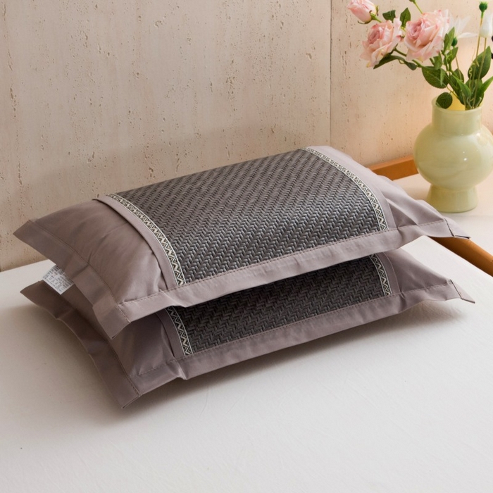 91家纺网 家纺一手货源 找家纺 （总）莉迪娅 2026新款荞麦壳枕头枕芯夏季凉席藤席枕头夏凉枕