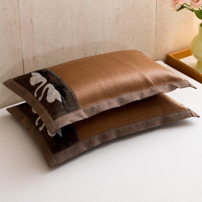 91家纺网 家纺一手货源 找家纺 （总）莉迪娅 2026新款荞麦壳枕头枕芯夏季凉席藤席枕头夏凉枕