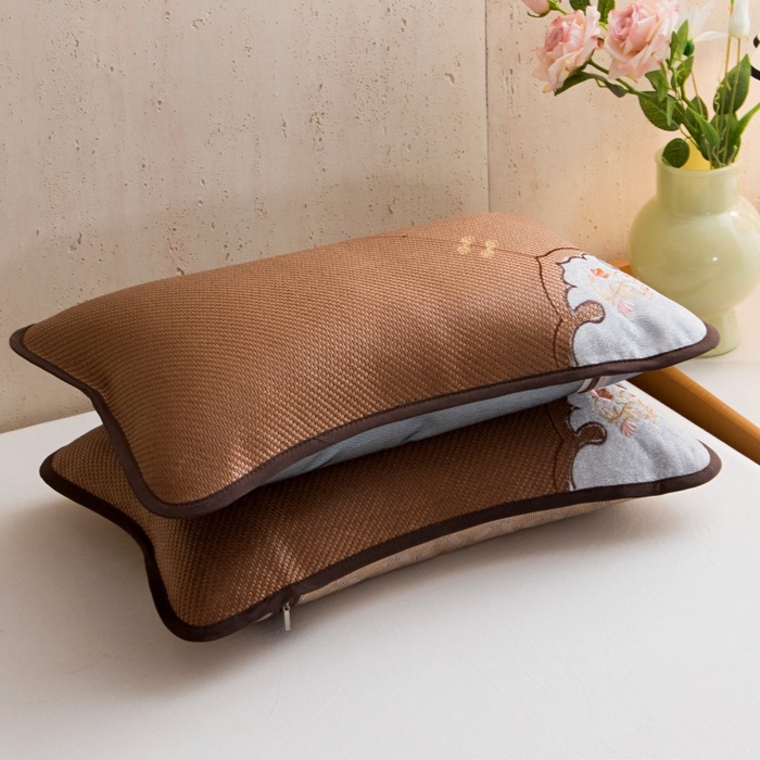 91家纺网 家纺一手货源 找家纺 （总）莉迪娅 2026新款荞麦壳枕头枕芯夏季凉席藤席枕头夏凉枕