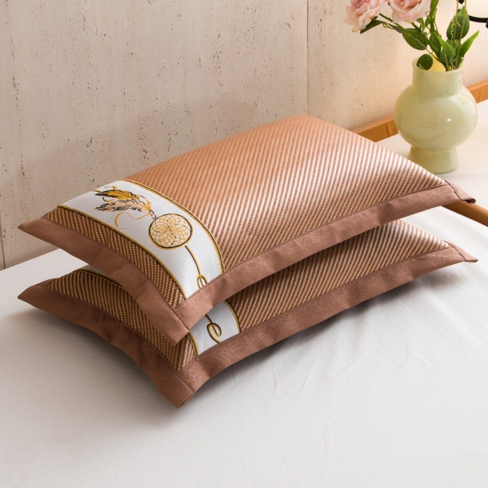 91家纺网 家纺一手货源 找家纺 （总）莉迪娅 2026新款荞麦壳枕头枕芯夏季凉席藤席枕头夏凉枕