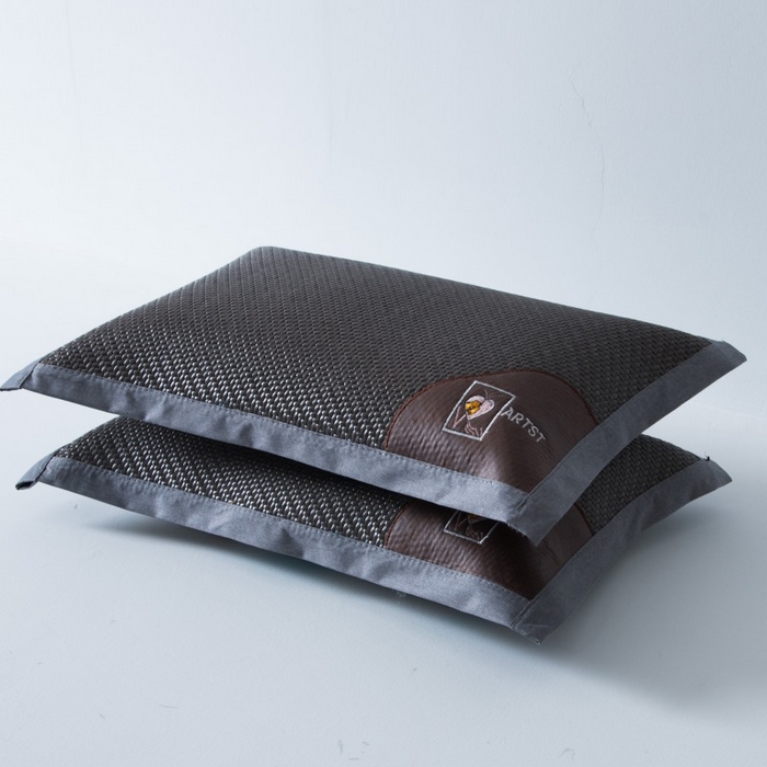 莉迪娅 2026新款荞麦壳枕头枕芯夏季凉席藤席枕头夏凉枕 心动灰