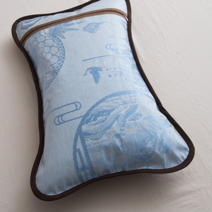 91家纺网 家纺一手货源 找家纺 莉迪娅 2026新款荞麦壳枕头枕芯夏季凉席藤席枕头夏凉枕 中号圆角咖色