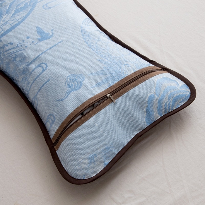 91家纺网 家纺一手货源 找家纺 莉迪娅 2026新款荞麦壳枕头枕芯夏季凉席藤席枕头夏凉枕 中号圆角咖色