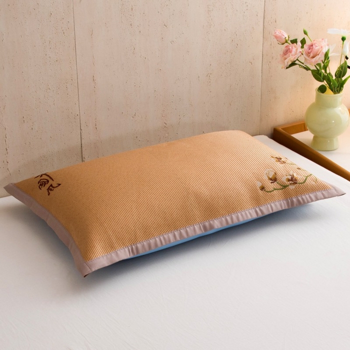 91家纺网 家纺一手货源 找家纺 莉迪娅 2026新款荞麦壳枕头枕芯夏季凉席藤席枕头夏凉枕 中国风