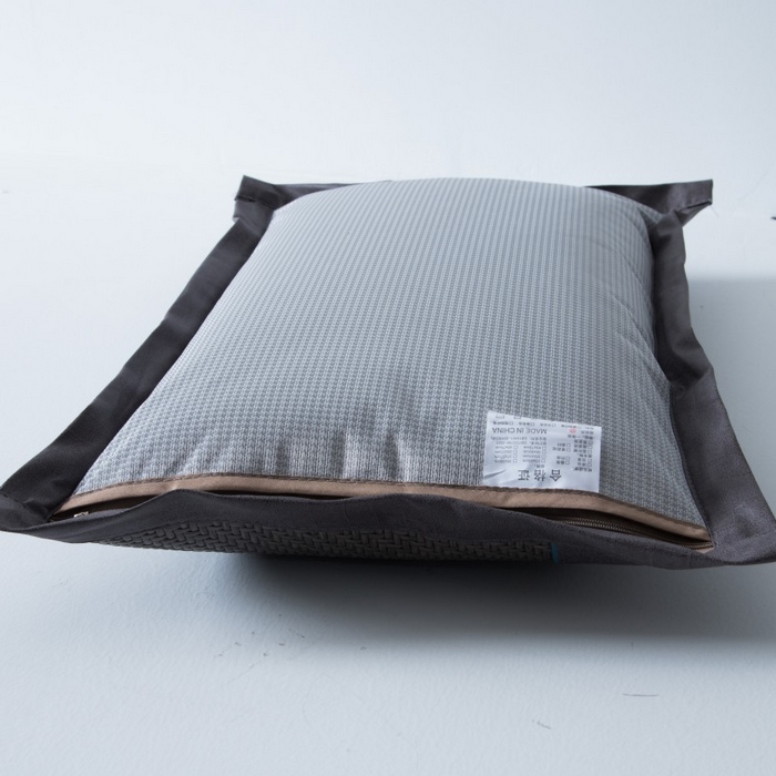 91家纺网 家纺一手货源 找家纺 莉迪娅 2026新款荞麦壳枕头枕芯夏季凉席藤席枕头夏凉枕 桃花流水灰