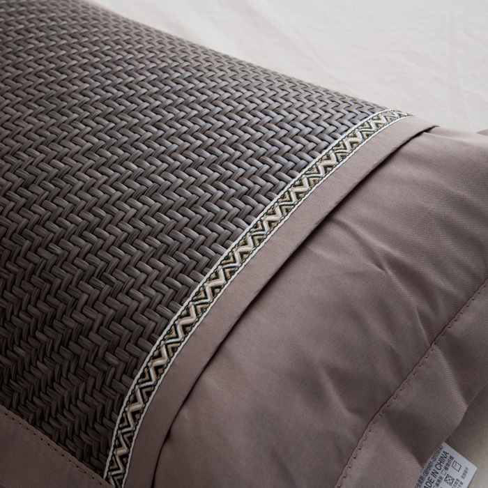 91家纺网 家纺一手货源 找家纺 莉迪娅 2026新款荞麦壳枕头枕芯夏季凉席藤席枕头夏凉枕 直角仿藤灰色