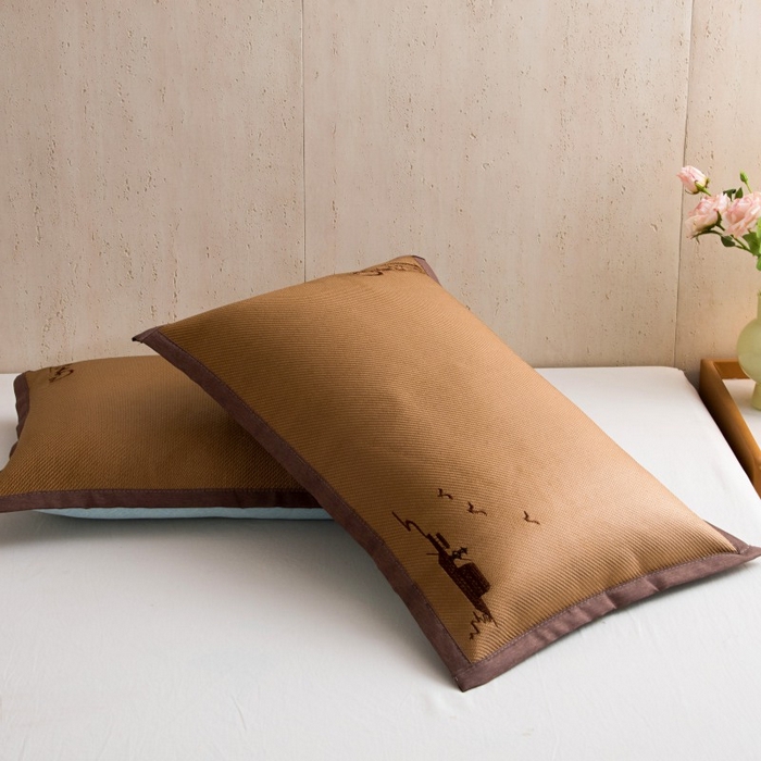 91家纺网 家纺一手货源 找家纺 莉迪娅 2026新款荞麦壳枕头枕芯夏季凉席藤席枕头夏凉枕 忆江南