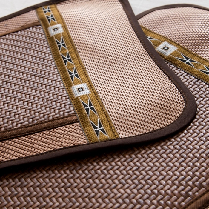 91家纺网 家纺一手货源 找家纺 莉迪娅 2026新款荞麦壳枕头枕芯夏季凉席藤席枕头夏凉枕 中号圆角咖色