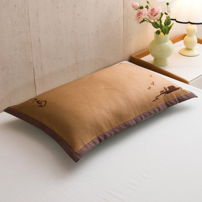 91家纺网 家纺一手货源 找家纺 莉迪娅 2026新款荞麦壳枕头枕芯夏季凉席藤席枕头夏凉枕 忆江南