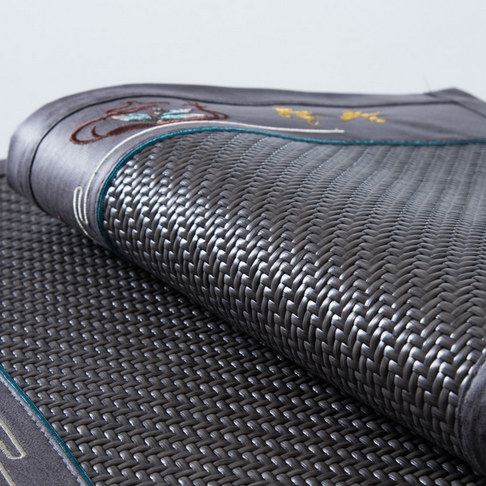 91家纺网 家纺一手货源 找家纺 莉迪娅 2026新款荞麦壳枕头枕芯夏季凉席藤席枕头夏凉枕 桃花流水灰