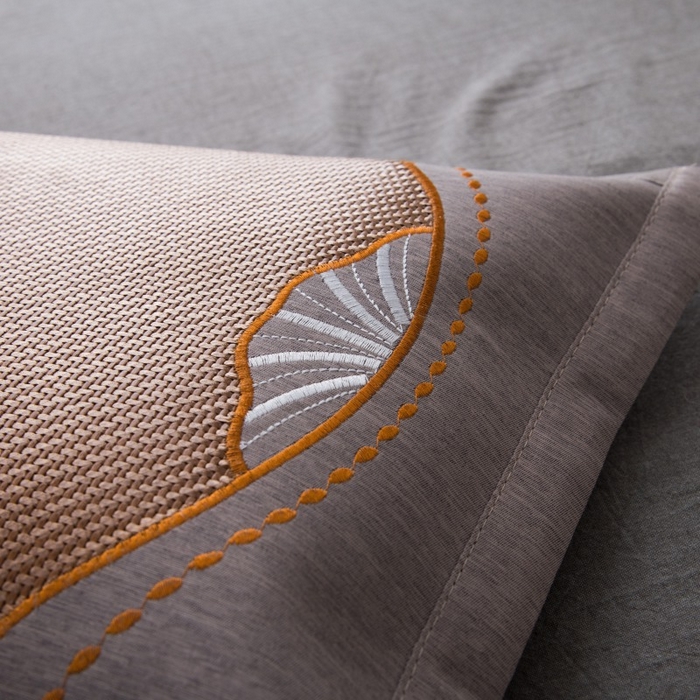 91家纺网 家纺一手货源 找家纺 莉迪娅 2026新款荞麦壳枕头枕芯夏季凉席藤席枕头夏凉枕 贝壳秀咖色