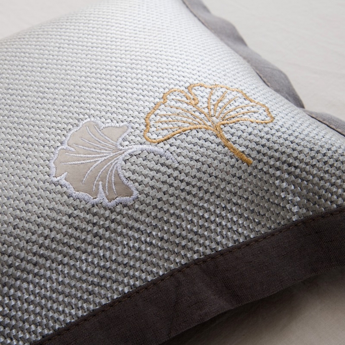 91家纺网 家纺一手货源 找家纺 莉迪娅 2026新款荞麦壳枕头枕芯夏季凉席藤席枕头夏凉枕 银杏灰色