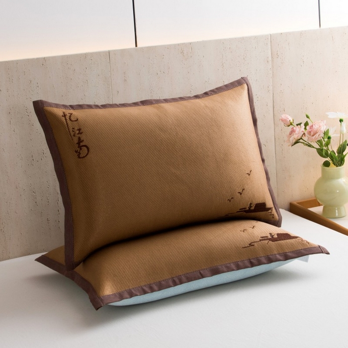 91家纺网 家纺一手货源 找家纺 莉迪娅 2026新款荞麦壳枕头枕芯夏季凉席藤席枕头夏凉枕 忆江南