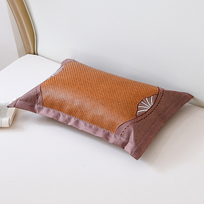 91家纺网 家纺一手货源 找家纺 莉迪娅 2026新款荞麦壳枕头枕芯夏季凉席藤席枕头夏凉枕 贝壳绣