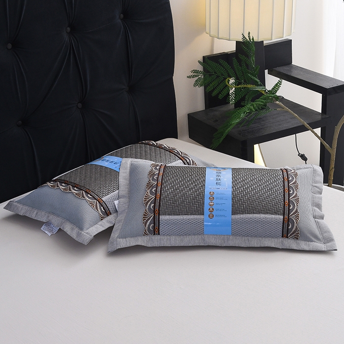 莉迪娅 2026新款荞麦壳枕头枕芯夏季凉席藤席枕头夏凉枕 仿藤灰色直角