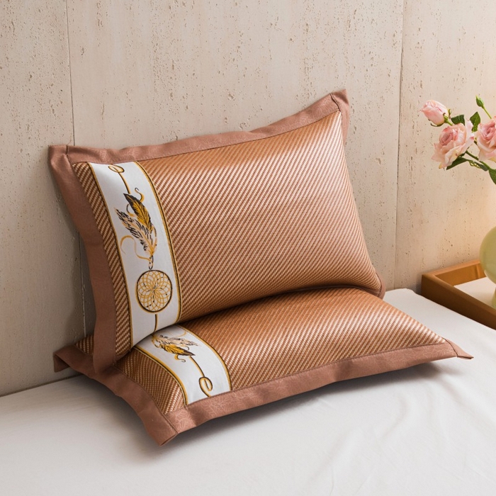 91家纺网 家纺一手货源 找家纺 莉迪娅 2026新款荞麦壳枕头枕芯夏季凉席藤席枕头夏凉枕 闭月羞花