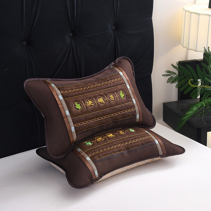 91家纺网 家纺一手货源 找家纺 莉迪娅 2026新款荞麦壳枕头枕芯夏季凉席藤席枕头夏凉枕 决明子圆角