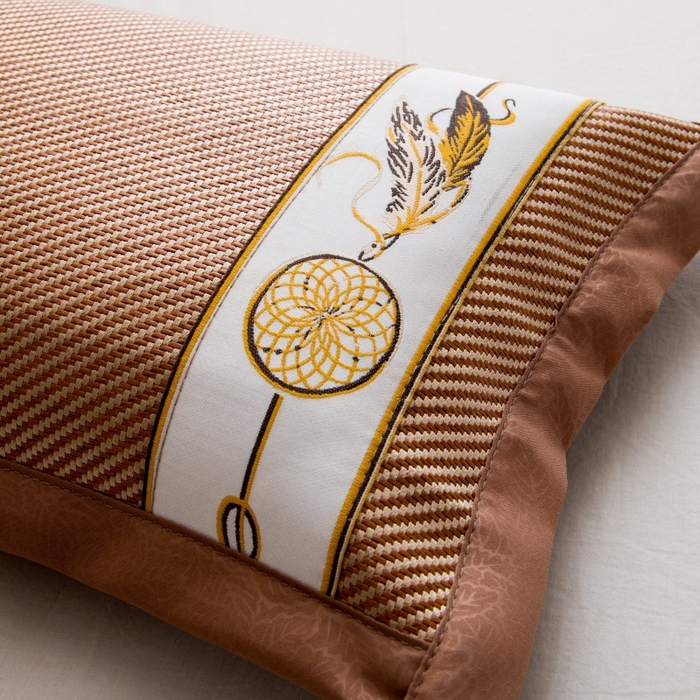 91家纺网 家纺一手货源 找家纺 莉迪娅 2026新款荞麦壳枕头枕芯夏季凉席藤席枕头夏凉枕 闭月羞花