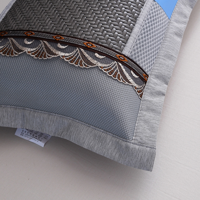 91家纺网 家纺一手货源 找家纺 莉迪娅 2026新款荞麦壳枕头枕芯夏季凉席藤席枕头夏凉枕 仿藤灰色直角