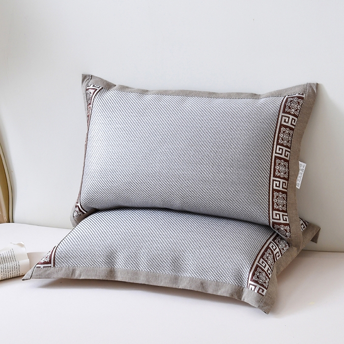 91家纺网 家纺一手货源 找家纺 莉迪娅 2026新款荞麦壳枕头枕芯夏季凉席藤席枕头夏凉枕 中式直角银