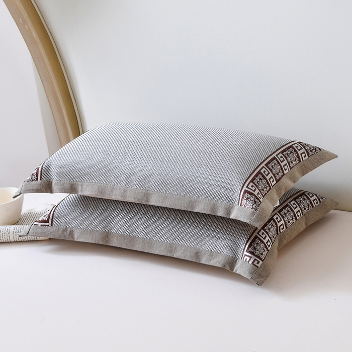 91家纺网 家纺一手货源 找家纺 莉迪娅 2026新款荞麦壳枕头枕芯夏季凉席藤席枕头夏凉枕 中式直角银