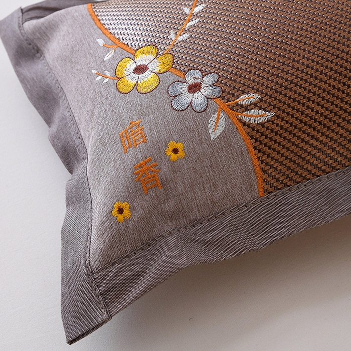 91家纺网 家纺一手货源 找家纺 莉迪娅 2026新款荞麦壳枕头枕芯夏季凉席藤席枕头夏凉枕 暗香