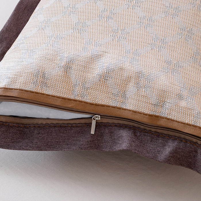 91家纺网 家纺一手货源 找家纺 莉迪娅 2026新款荞麦壳枕头枕芯夏季凉席藤席枕头夏凉枕 冰藤中方咖