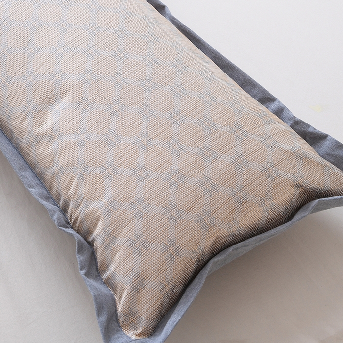 91家纺网 家纺一手货源 找家纺 莉迪娅 2026新款荞麦壳枕头枕芯夏季凉席藤席枕头夏凉枕 欧式直角灰