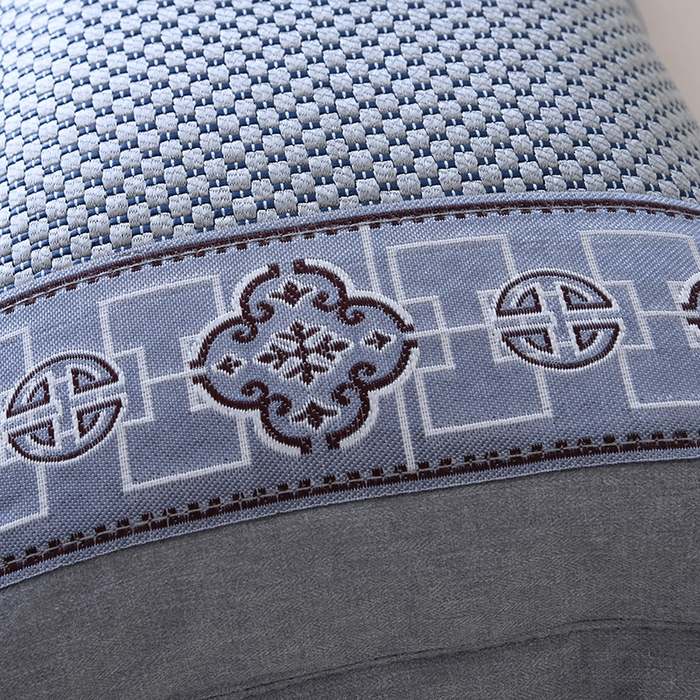 91家纺网 家纺一手货源 找家纺 莉迪娅 2026新款荞麦壳枕头枕芯夏季凉席藤席枕头夏凉枕 欧式直角灰