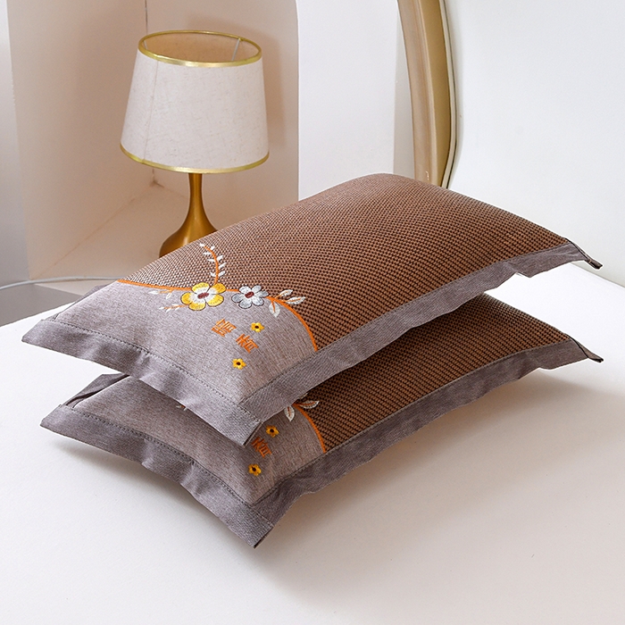 91家纺网 家纺一手货源 找家纺 莉迪娅 2026新款荞麦壳枕头枕芯夏季凉席藤席枕头夏凉枕 暗香