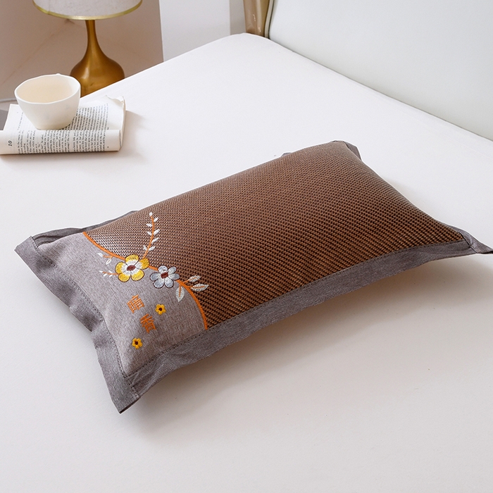 91家纺网 家纺一手货源 找家纺 莉迪娅 2026新款荞麦壳枕头枕芯夏季凉席藤席枕头夏凉枕 暗香