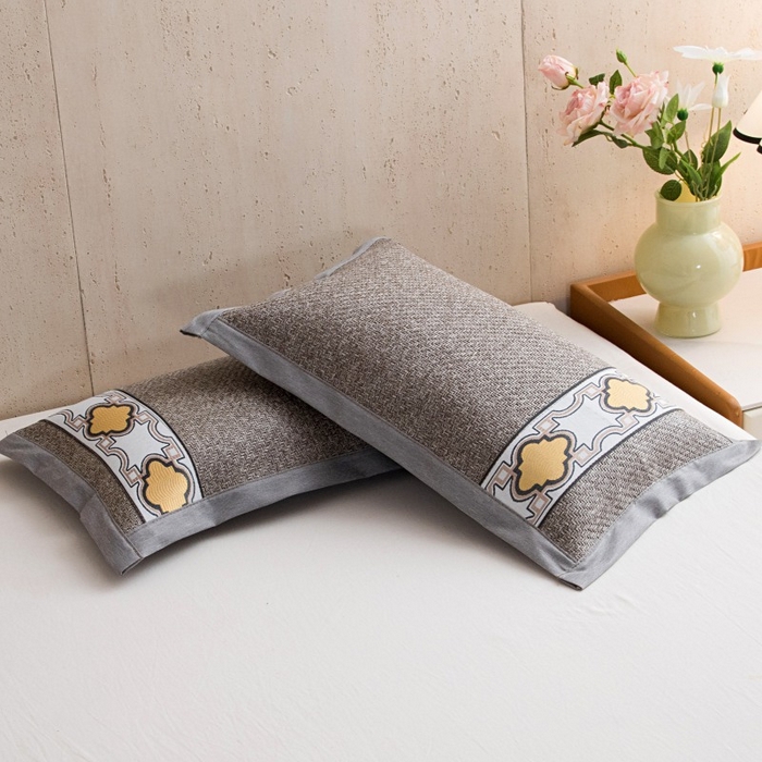 91家纺网 家纺一手货源 找家纺 莉迪娅 2026新款荞麦壳枕头枕芯夏季凉席藤席枕头夏凉枕 骄阳似火