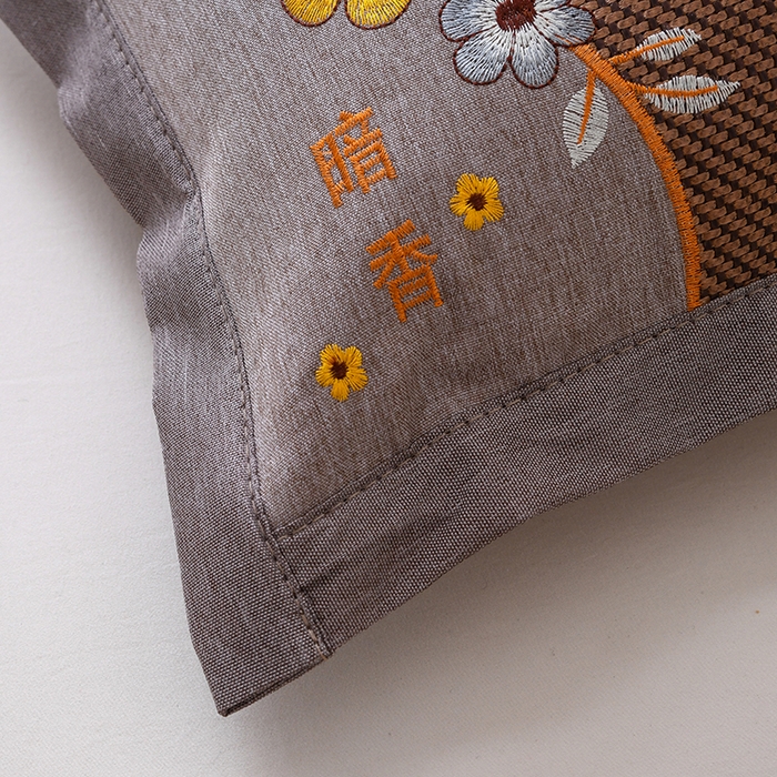 91家纺网 家纺一手货源 找家纺 莉迪娅 2026新款荞麦壳枕头枕芯夏季凉席藤席枕头夏凉枕 暗香