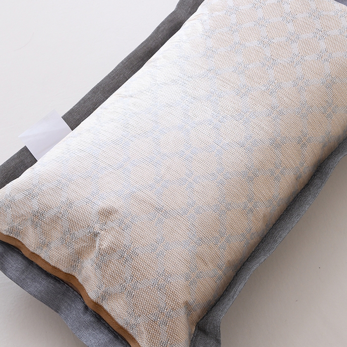 91家纺网 家纺一手货源 找家纺 莉迪娅 2026新款荞麦壳枕头枕芯夏季凉席藤席枕头夏凉枕 冰藤中方银