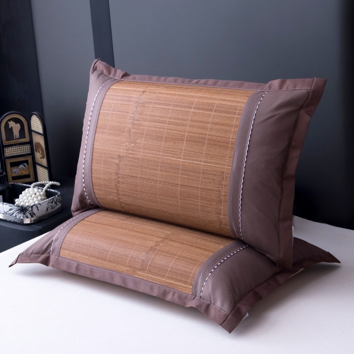 91家纺网 家纺一手货源 找家纺 莉迪娅 2026新款夏季凉席枕套藤席枕头套草席枕芯套 炭化直角