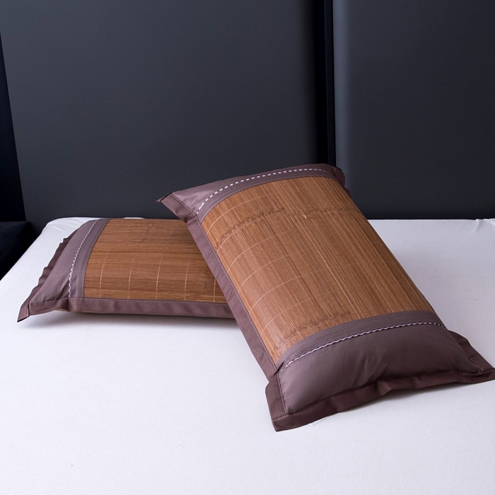 91家纺网 家纺一手货源 找家纺 莉迪娅 2026新款夏季凉席枕套藤席枕头套草席枕芯套 炭化直角