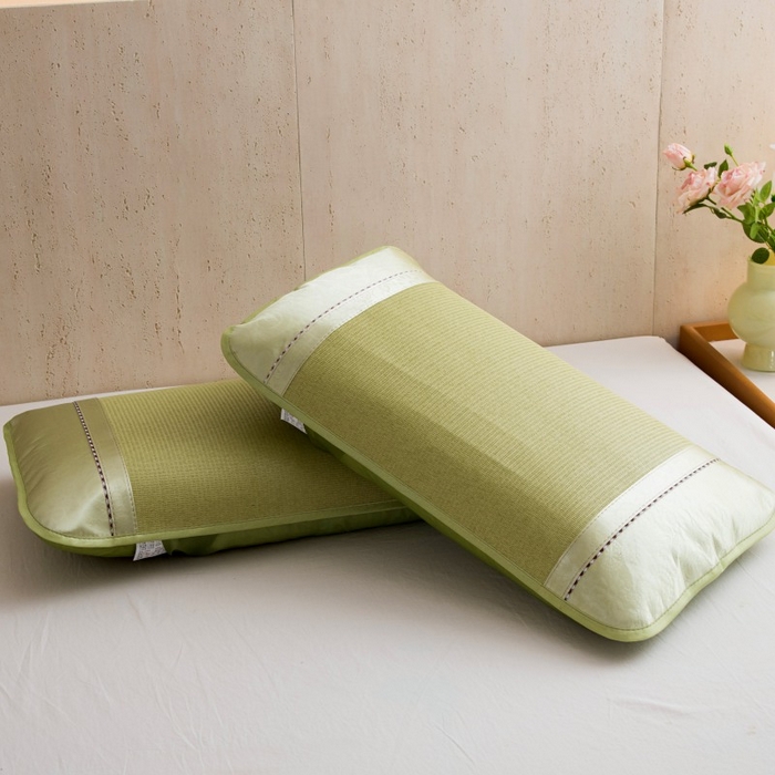 91家纺网 家纺一手货源 找家纺 莉迪娅 2026新款夏季凉席枕套藤席枕头套草席枕芯套 花红柳绿