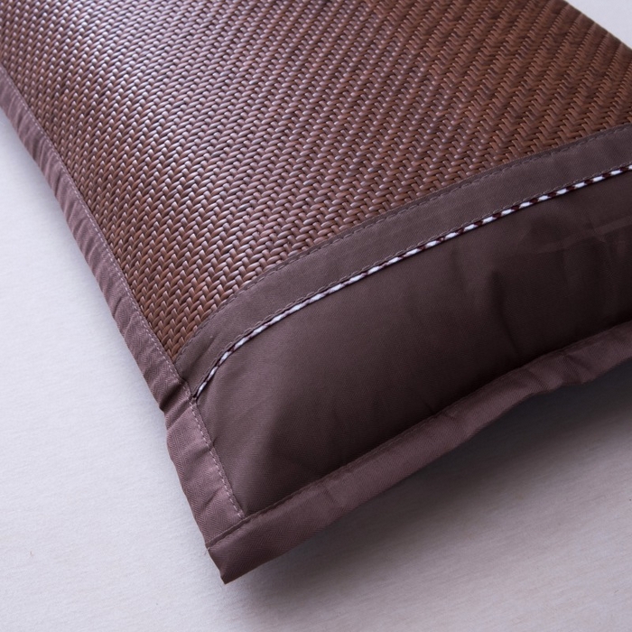 91家纺网 家纺一手货源 找家纺 莉迪娅 2026新款夏季凉席枕套藤席枕头套草席枕芯套 风花雪月咖