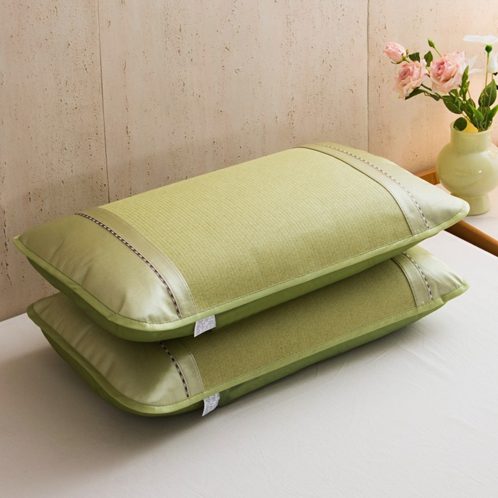 莉迪娅 2026新款夏季凉席枕套藤席枕头套草席枕芯套 花红柳绿