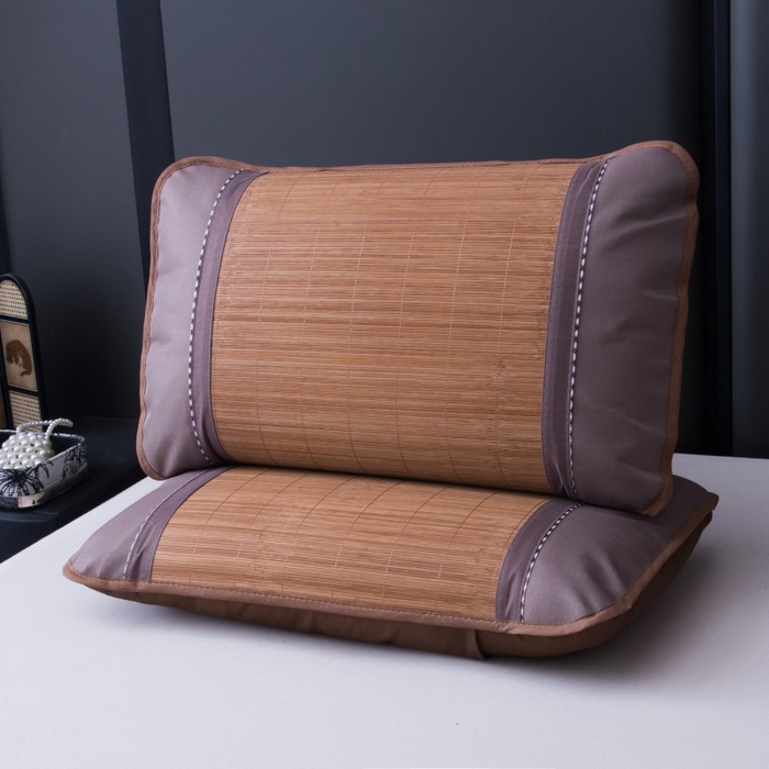 91家纺网 家纺一手货源 找家纺 莉迪娅 2026新款夏季凉席枕套藤席枕头套草席枕芯套 炭化圆角