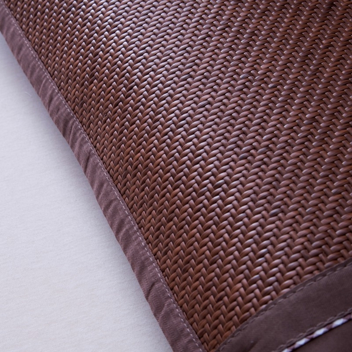 91家纺网 家纺一手货源 找家纺 莉迪娅 2026新款夏季凉席枕套藤席枕头套草席枕芯套 风花雪月咖