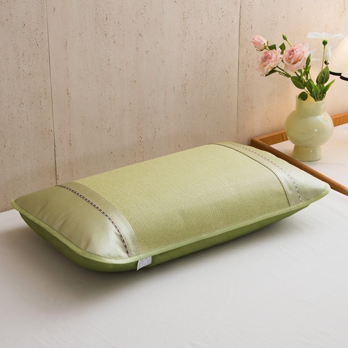 91家纺网 家纺一手货源 找家纺 莉迪娅 2026新款夏季凉席枕套藤席枕头套草席枕芯套 花红柳绿