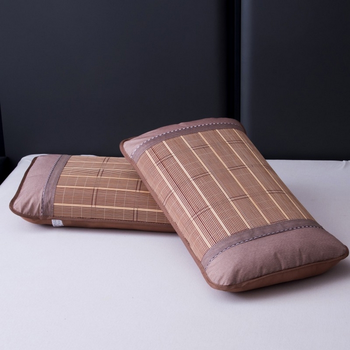 91家纺网 家纺一手货源 找家纺 莉迪娅 2026新款夏季凉席枕套藤席枕头套草席枕芯套 圆角2+1