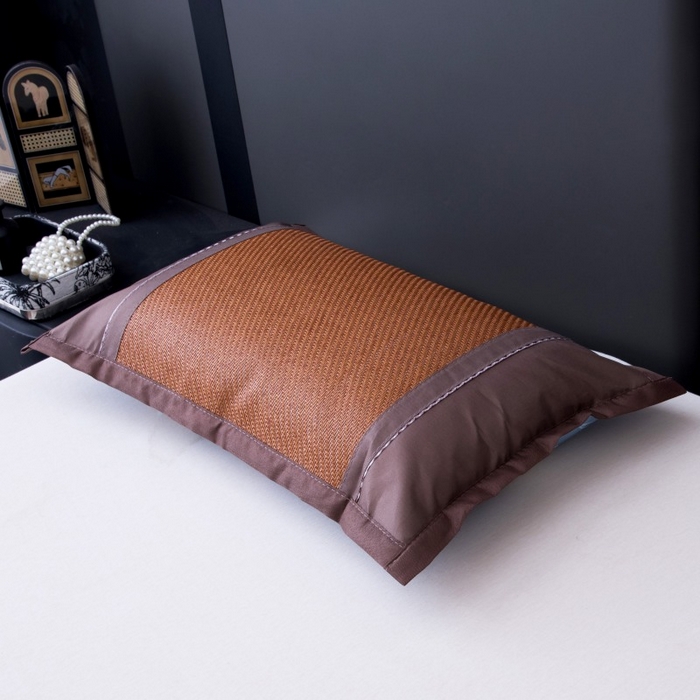 91家纺网 家纺一手货源 找家纺 莉迪娅 2026新款夏季凉席枕套藤席枕头套草席枕芯套 事事如意