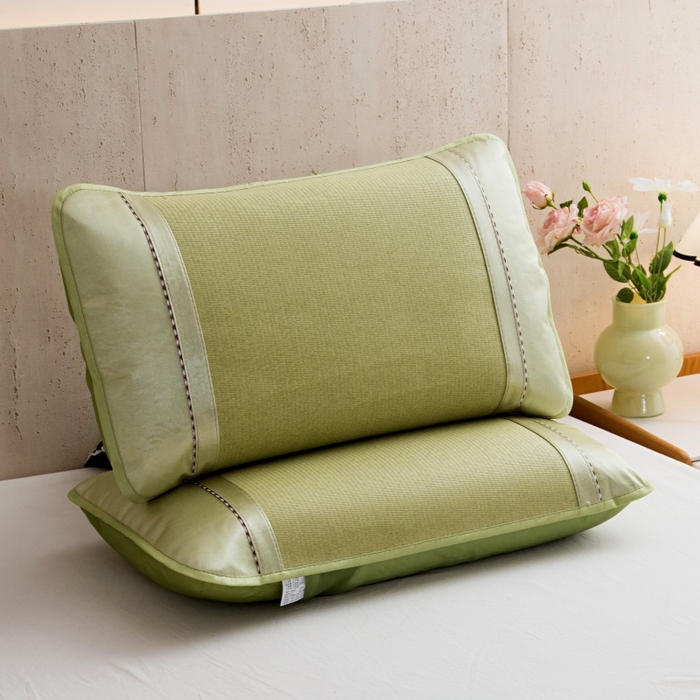 91家纺网 家纺一手货源 找家纺 莉迪娅 2026新款夏季凉席枕套藤席枕头套草席枕芯套 花红柳绿