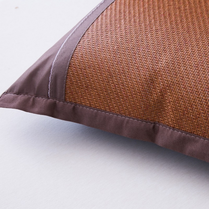 91家纺网 家纺一手货源 找家纺 莉迪娅 2026新款夏季凉席枕套藤席枕头套草席枕芯套 事事如意