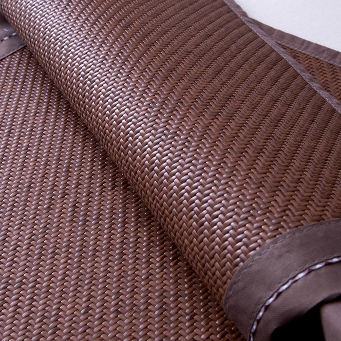 91家纺网 家纺一手货源 找家纺 莉迪娅 2026新款夏季凉席枕套藤席枕头套草席枕芯套 风花雪月咖